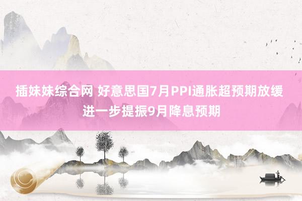 插妹妹综合网 好意思国7月PPI通胀超预期放缓 进一步提振9月降息预期