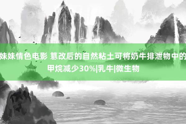 妹妹情色电影 篡改后的自然粘土可将奶牛排泄物中的甲烷减少30%|乳牛|微生物